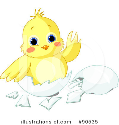 Royalty-Free (RF) Chick Clipart Illustration by Pushkin - Stock Sample #90535