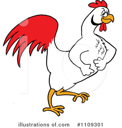 Rooster Clipart #1109301 by LaffToon