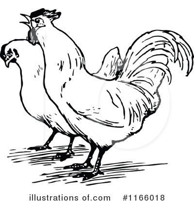 Royalty-Free (RF) Chicken Clipart Illustration by Prawny Vintage - Stock Sample #1166018