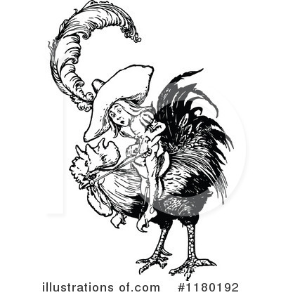 Royalty-Free (RF) Chicken Clipart Illustration by Prawny Vintage - Stock Sample #1180192