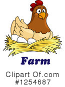 Chicken Clipart #1254687 by Vector Tradition SM