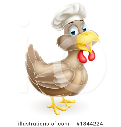 Chef Chicken Clipart #1344224 by AtStockIllustration