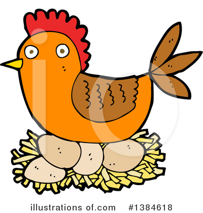 Royalty-Free (RF) Chicken Clipart Illustration by lineartestpilot - Stock Sample #1384618