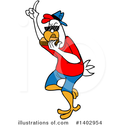 Royalty-Free (RF) Chicken Clipart Illustration by LaffToon - Stock Sample #1402954
