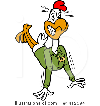 Royalty-Free (RF) Chicken Clipart Illustration by LaffToon - Stock Sample #1412594
