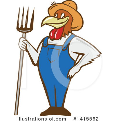 Royalty-Free (RF) Chicken Clipart Illustration by patrimonio - Stock Sample #1415562