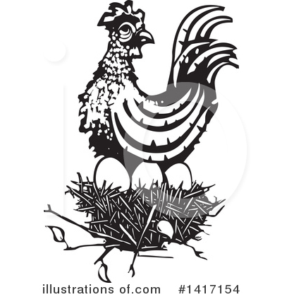 Royalty-Free (RF) Chicken Clipart Illustration by xunantunich - Stock Sample #1417154