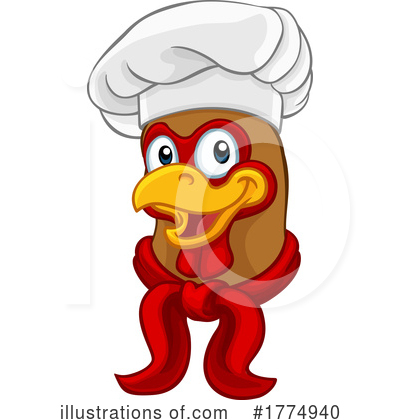 Chef Chicken Clipart #1774940 by AtStockIllustration