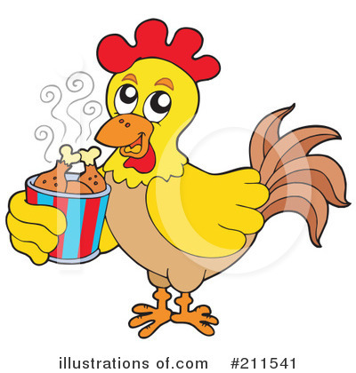 Royalty-Free (RF) Chicken Clipart Illustration by visekart - Stock Sample #211541