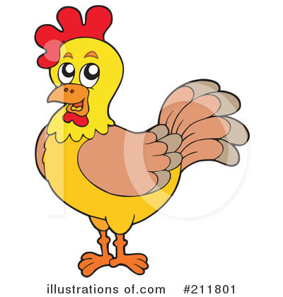 Royalty-Free (RF) Chicken Clipart Illustration by visekart - Stock Sample #211801