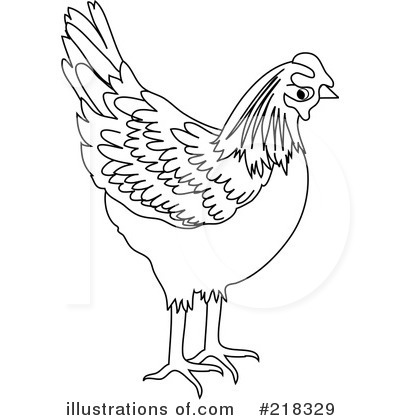 Royalty-Free (RF) Chicken Clipart Illustration by Pams Clipart - Stock Sample #218329