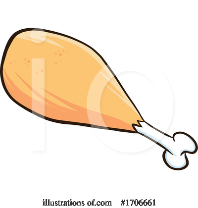 Royalty-Free (RF) Chicken Leg Clipart Illustration by Hit Toon - Stock Sample #1706661