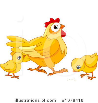Royalty-Free (RF) Chickens Clipart Illustration by Pushkin - Stock Sample #1078416