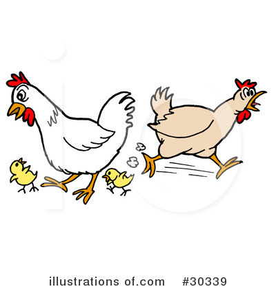 Royalty-Free (RF) Chickens Clipart Illustration by LaffToon - Stock Sample #30339