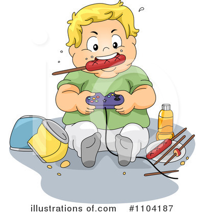 Royalty-Free (RF) Child Obesity Clipart Illustration by BNP Design Studio - Stock Sample #1104187