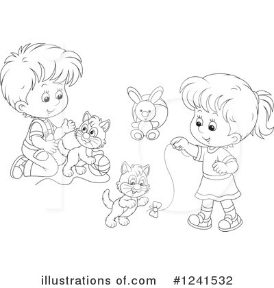 Royalty-Free (RF) Children Clipart Illustration by Alex Bannykh - Stock Sample #1241532