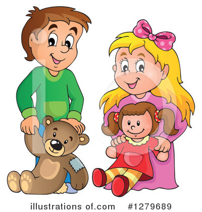 Royalty-Free (RF) Children Clipart Illustration by visekart - Stock Sample #1279689