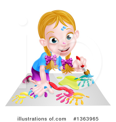 Playing Clipart #1363965 by AtStockIllustration