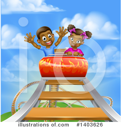 Roller Coaster Clipart #1403626 by AtStockIllustration