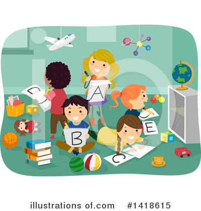 Royalty-Free (RF) Children Clipart Illustration by BNP Design Studio - Stock Sample #1418615