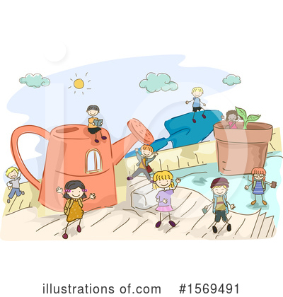 Watering Can Clipart #1569491 by BNP Design Studio