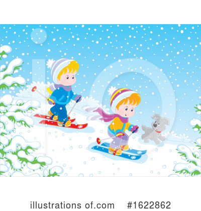 Skiing Clipart #1622862 by Alex Bannykh