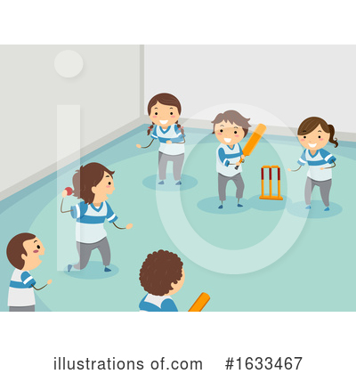 Cricket Players Clipart #1633467 by BNP Design Studio