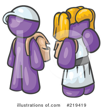 Purple Mascot Clipart #219419 by Leo Blanchette