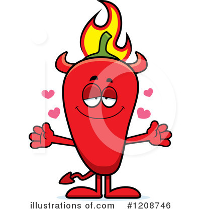 Royalty-Free (RF) Chili Pepper Clipart Illustration by Cory Thoman - Stock Sample #1208746