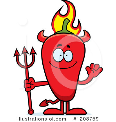 Royalty-Free (RF) Chili Pepper Clipart Illustration by Cory Thoman - Stock Sample #1208759