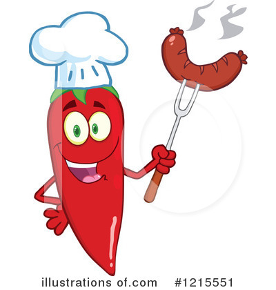 Royalty-Free (RF) Chili Pepper Clipart Illustration by Hit Toon - Stock Sample #1215551