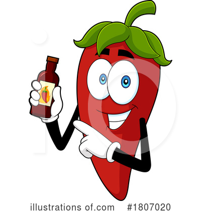 Red Pepper Clipart #1807020 by Hit Toon