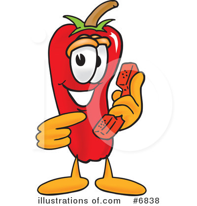 Royalty-Free (RF) Chili Pepper Clipart Illustration by Mascot Junction - Stock Sample #6838
