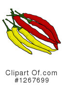 Chili Peppers Clipart #1267699 by LaffToon