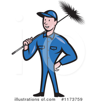 Royalty-Free (RF) Chimney Sweep Clipart Illustration by patrimonio - Stock Sample #1173759