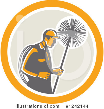 Royalty-Free (RF) Chimney Sweep Clipart Illustration by patrimonio - Stock Sample #1242144