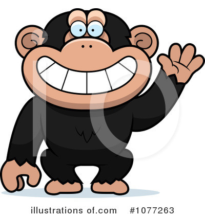Royalty-Free (RF) Chimpanzee Clipart Illustration by Cory Thoman - Stock Sample #1077263