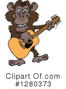 Chimpanzee Clipart #1280373 by Dennis Holmes Designs