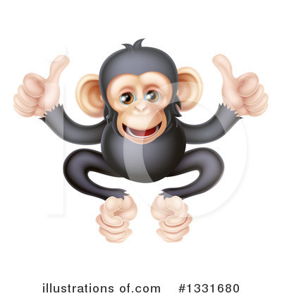 Royalty-Free (RF) Chimpanzee Clipart Illustration by AtStockIllustration - Stock Sample #1331680