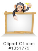 Chimpanzee Clipart #1351779 by AtStockIllustration