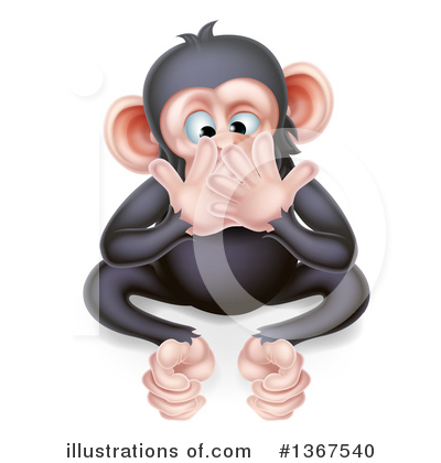 Royalty-Free (RF) Chimpanzee Clipart Illustration by AtStockIllustration - Stock Sample #1367540