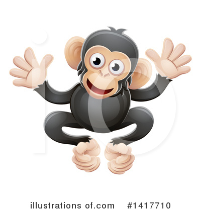 Chimpanzee Clipart #1417710 by AtStockIllustration
