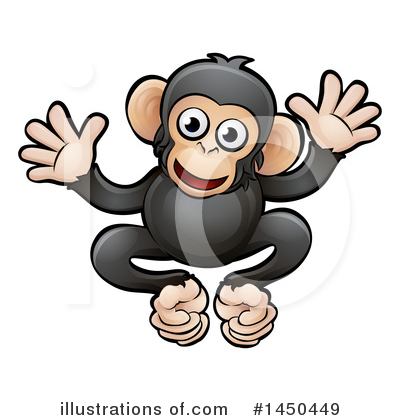 Royalty-Free (RF) Chimpanzee Clipart Illustration by AtStockIllustration - Stock Sample #1450449