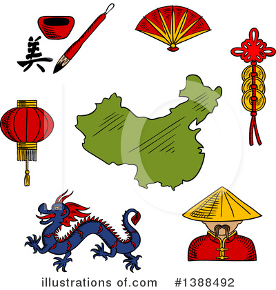 Mandarin Clipart #1388492 by Vector Tradition SM