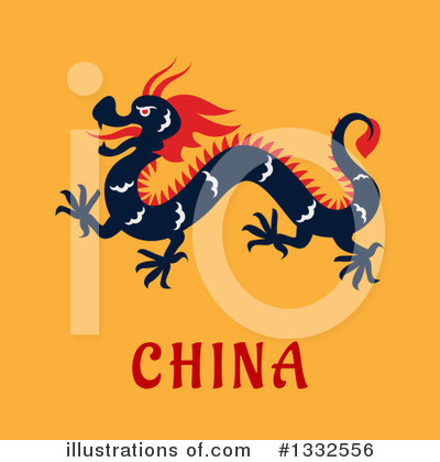 Royalty-Free (RF) Chinese Dragon Clipart Illustration by Vector Tradition SM - Stock Sample #1332556
