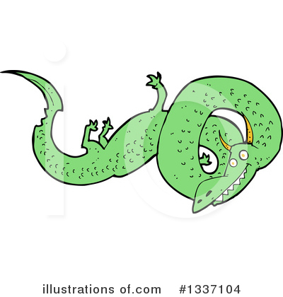Royalty-Free (RF) Chinese Dragon Clipart Illustration by lineartestpilot - Stock Sample #1337104