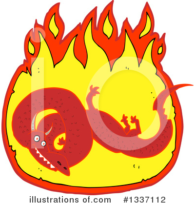 Royalty-Free (RF) Chinese Dragon Clipart Illustration by lineartestpilot - Stock Sample #1337112