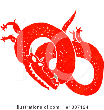 Royalty-Free (RF) Chinese Dragon Clipart Illustration by lineartestpilot - Stock Sample #1337124
