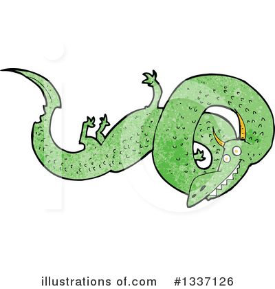 Royalty-Free (RF) Chinese Dragon Clipart Illustration by lineartestpilot - Stock Sample #1337126