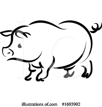 Pigs Clipart #1693902 by Vector Tradition SM